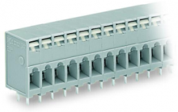 Leiterplattenklemme, 6-polig, RM 5 mm, 0,08-2,5 mm², 16 A, Käfigklemme, grau, 741-106