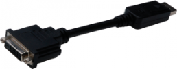 Display-Port Adapterkabel DP Stecker/DVI-I Buchse (24+5), 150 mm, AK-340401-001-S
