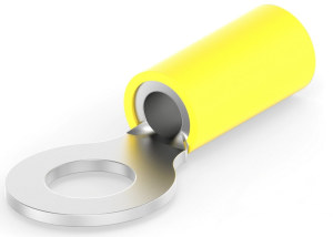 Isolierter Ringkabelschuh, 0,3-6,0 mm², AWG 12 bis 10, 6.73 mm, M6, gelb