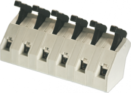 Leiterplattenklemme, 2-polig, RM 7.5 mm, 1,0 mm², 12 A, Federklemmanschluss, grau, AST0470204