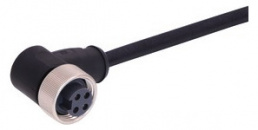 Sensor-Aktor Kabel, 7/8"-Kabeldose, abgewinkelt auf offenes Ende, 4-polig, 5 m, PUR, schwarz, 21349900496050