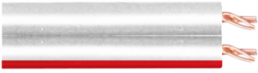 Lautsprecher-Leitung, 2 x 0,5 mm², weiß (rote Adermarkierung)