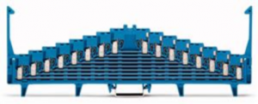 8-Etagen-Rangierklemme, Federklemmanschluss, 0,08-1,5 mm², 1-polig, 10 A, 4 kV, blau, 727-123