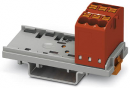 Verteilerblock, Push-in-Anschluss, 0,14-4,0 mm², 6-polig, 24 A, 8 kV, rot, 3273004