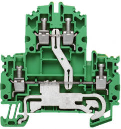 Mehrstock-Reihenklemme, Schraubanschluss, 0,5-4,0 mm², 32 A, 8 kV, gelb/grün, 1041920000