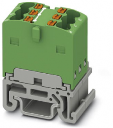 Verteilerblock, Push-in-Anschluss, 0,14-2,5 mm², 6-polig, 17.5 A, 6 kV, grün, 3002963