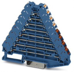 Rangierverteiler, Push-in-Anschluss, 0,14-2,5 mm², 2-polig, 8 A, 4 kV, blau, 3270134