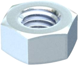 Sechskantmutter, M10, SW 17 mm, H 8.4 mm, Innen-Ø 8.4 mm, Stahl, DIN 934, 3400360