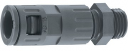 Gerade Schlauchverschraubung, M16, 13 mm, Polyamid, IP68/IP69, schwarz, (L) 53 mm