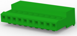 Buchsengehäuse, 10-polig, RM 2.54 mm, abgewinkelt, grün, 4-640443-0