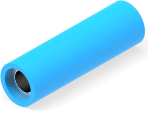 Stoßverbinder mit Isolation, 1,25-2,0 mm², AWG 16 bis 14, blau, 19.3 mm