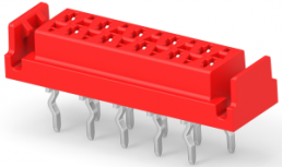 Buchsengehäuse, 10-polig, RM 1.27 mm, gerade, rot, 1-338068-0