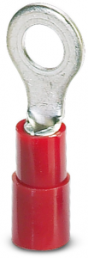 Isolierter Ringkabelschuh, 0,5-1,5 mm², AWG 20 bis 16, 4.3 mm, M4, rot
