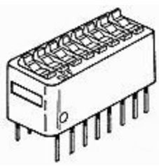 DIP-Schalter, Aus-Ein, 6-polig, gerade, 1 A/40 VDC, 3-435640-7