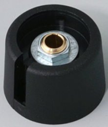 Drehknopf, 4 mm, Kunststoff, schwarz, Ø 23 mm, H 16 mm, A3023049