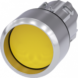 Drucktaster, unbeleuchtet, tastend, Bund rund, gelb, Einbau-Ø 22.3 mm, 3SU1050-0CB30-0AA0