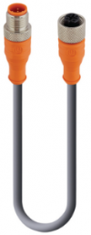 Sensor-Aktor Kabel, M12-Kabelstecker, gerade auf M12-Kabeldose, gerade, 5-polig, 4 m, PUR, grau, 4 A, 20119