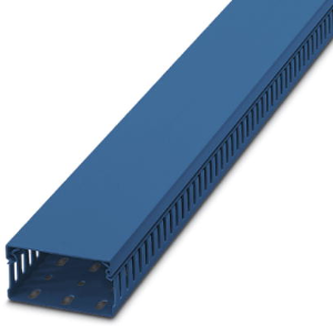 Verdrahtungskanal, (L x B x H) 2000 x 80 x 40 mm, Polycarbonat/ABS, blau, 3240599