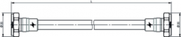 Koaxialkabel, 7-16 Stecker, gerade auf 7-16 Buchse, gerade, 50 Ω, 1/2”Flexible Jumper, Tülle schwarz, 3 m, 100010195