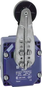 Schalter, 2-polig, 1 Schließer + 1 Öffner, Rollenhebel, Schraubanschluss, IP54, XCRA55