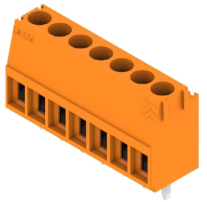 Leiterplattenklemme, 7-polig, RM 3.5 mm, 0,08-2,08 mm², 10 A, Schraubanschluss, orange, 1845060000