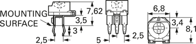 3306P-1-101 Bourns Electronics GmbH Trimmer Potentiometers Image 2