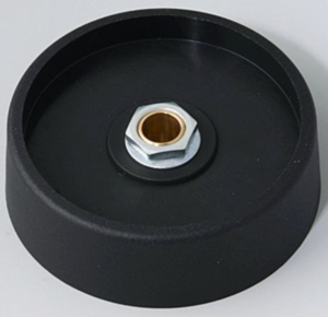 Drehknopf, 6 mm, Kunststoff, schwarz, Ø 50 mm, H 16 mm, A3150069