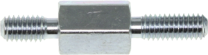 Sechskant-Abstandsbolzen, Außen-/Außengewinde, M3/M3, 1.7 mm, Stahl