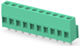 Leiterplattenklemme, 10-polig, RM 5.08 mm, 0,05-3 mm², 17.5 A, Käfigklemme, grün, 1-282841-0