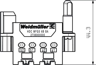 2736900000 Weidmüller Gehäuse für schwere Steckverbinder Bild 2