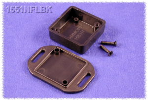 ABS Miniatur-Gehäuse, (L x B x H) 35 x 35 x 15 mm, schwarz (RAL 9005), IP54, 1551NFLBK