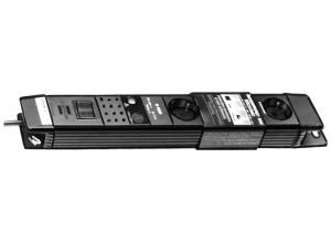 Schuko-Steckdosenleiste, mit Überspannungs- und Blitzschutz, 1,8 m, schwarz, Kunststoff