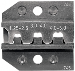 Crimpeinsatz für Unisolierte Flachstecker, 1,25-6 mm², AWG 18-14, 624 745 3 0