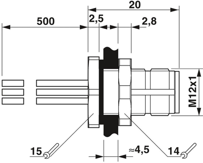 1551875 Phoenix Contact Sensor-Aktor Kabel Bild 2