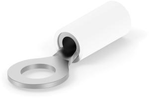Isolierter Ringkabelschuh, 1,65-3,45 mm², AWG 14 bis 12, 5 mm, M5, weiß