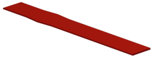 Polyethylen Kabelmarkierer, beschriftbar, (B x H) 30 x 4 mm, rot, 2005870000