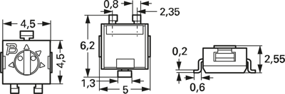 3314G-1-100E Bourns Electronics GmbH Trimmpotentiometer Bild 2