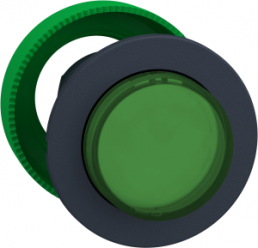 Frontelement, unbeleuchtet, rastend, Bund rund, grün, Einbau-Ø 30.5 mm, ZB5FH33