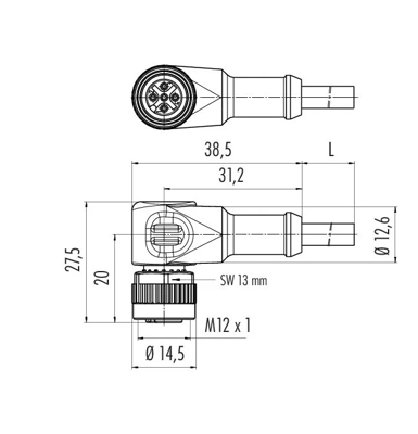 77 3434 0000 50005 0500 binder Sensor-Aktor Kabel Bild 2