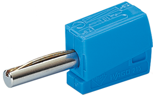 4 mm Stecker, Klemmanschluss, 0,5 mm², blau, 215-711