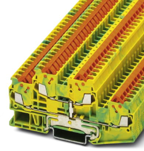 Schutzleiter-Doppelstockklemme, Schnellanschluss, 0,25-1,5 mm², 6 kV, gelb/grün, 3205132