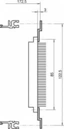 Z-Schiene für Steckverbinder, DIN 41617, 31-po1-polig, 40 TE