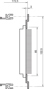 Z-Schiene für Steckverbinder, DIN 41617, 31-po1-polig, 60 TE