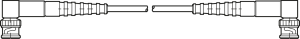 Koaxialkabel, BNC-Stecker (abgewinkelt) auf BNC-Stecker (abgewinkelt), 50 Ω, RG-58C/U, Tülle schwarz, 500 mm, 0401240