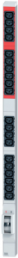 Steckdosenleiste vertikal 20 x C13, 2 x CB C 16 A,Stecker CEE 32 A blau
