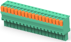 Leiterplattenklemme, 18-polig, RM 3.5 mm, 0,05-2 mm², 9 A, Push-in-Federanschluss, grün, 1-1986693-8