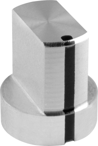 Knebelknopf, 6 mm, Aluminium, silber, Ø 24.5 mm, H 19 mm, 5583.6611