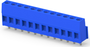Leiterplattenklemme, 12-polig, RM 5 mm, 0,05-3 mm², 17.5 A, Käfigklemme, blau, 1-796681-2