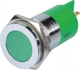 LED-Signalleuchte, 24 V (AC), 24 V (DC), grün, 10 mcd, Einbau-Ø 22 mm, RM 1.25 mm, LED Anzahl: 1