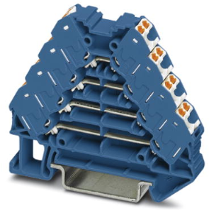 Rangierverteiler, Push-in-Anschluss, 0,14-2,5 mm², 2-polig, 10 A, 6 kV, blau, 3270119